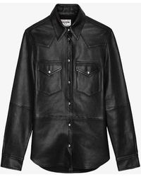 Zadig & Voltaire - Thelma Two-pocket Leather Shirt - Lyst