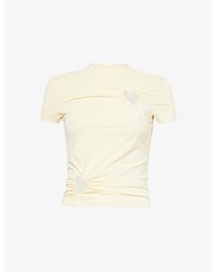 Amy Lynn - Heart Cut-Out Woven Top - Lyst