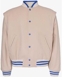Gucci - Logo-embroidered Stand-collar Boxy-fit Wool Varsity Jacket - Lyst