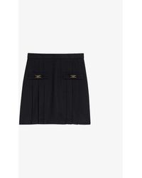 Sandro - Rebeca Embellished Wool Mini Skirt - Lyst