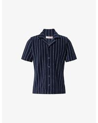 Orlebar Brown - Hawkin Striped Cotton Towelling Shirt - Lyst