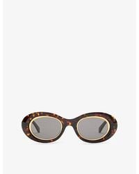 Loewe - G821Mn0X02 Oval Mini Anagram Oval-Frame Acetate Sunglasses - Lyst