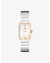 Tissot - Rectangular Silver Stainless Steel Watch 21.8mm - Lyst