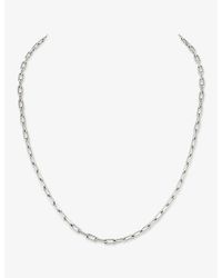 Cartier - Santos De Small 18Ct Non-Rhodiumised Chain Necklace - Lyst