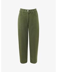 Whistles - Tessa Regular-Fit High-Rise Stretch-Cotton Trousers - Lyst