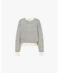 Anine Bing - Dean Striped Cotton-Blend Sweatshirt - Lyst