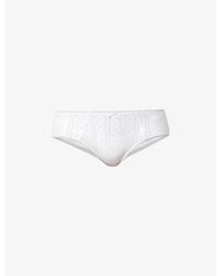 Cou Cou Intimates - The Cosy Pointelle-pattern Organic-cotton Brief - Lyst