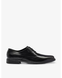 HUGO - Logo-embossed Leather Derby Shoes - Lyst
