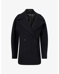 TOTEME - Rounded Double-Breasted Wool-Blend Peacoat - Lyst