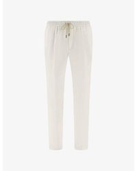 BOGGI - City Tapered Linen Trousers - Lyst