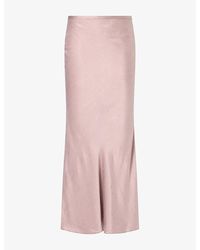 Oude Waag - Fishtail-Hem Satin Maxi Skirt - Lyst
