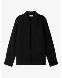 Sandro - Zipped Regular-Fit Stretch-Woven Shirt - Lyst