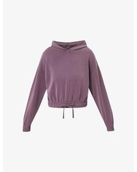Sweaty Betty - Sand Wash Cloudweight Cropped Stretch-Jersey Hoody - Lyst