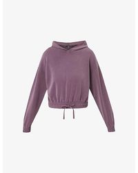 Sweaty Betty - Sand Wash Cloudweight Cropped Stretch-Jersey Hoody - Lyst