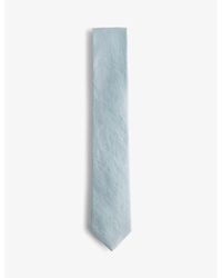 Ted Baker - Textured-weave Silk And Linen Tie - Lyst