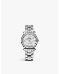Chopard - 278608-3004 Happy Sport Stainless-steel And 1.49ct Diamond Self-winding Mechanical Watch - Lyst