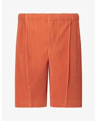 Homme Plissé Issey Miyake - Drawstring-Waist Pleated Knitted Shorts - Lyst