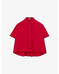 Loewe - Logo Short-Sleeve Cotton-Blend Trapeze Shirt - Lyst