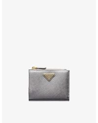 Prada - Brand-Plaque Small Saffiano Leather Wallet - Lyst