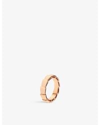 BVLGARI - Serpenti Viper 18Ct Rose- Wedding Band - Lyst