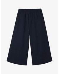 The White Company - Wide-leg High-rise Linen Culottes - Lyst