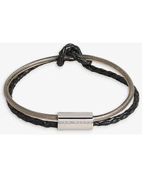 Ted Baker Geramee Knotted Leather And Stainless-steel Bracelet - Multicolour