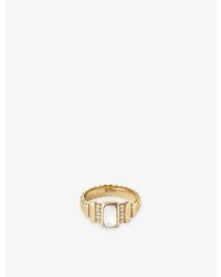 Astley Clarke - Aurora Ridge 18Ct Vermeil And Mother Of Pearl Ring - Lyst