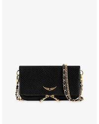 Zadig & Voltaire - Rock Mini Soft Wild Leather Clutch Bag - Lyst