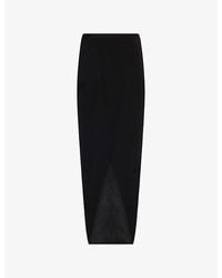 Rick Owens - Pillar Wrap Wool Maxi Skirt - Lyst