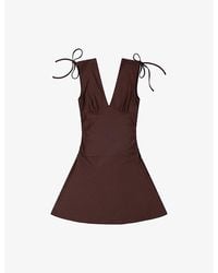 OMNES - Zaneta V-Neck Stretch-Jersey Mini Dress - Lyst