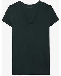 Zadig & Voltaire - Story V-neck Graphic-print Cotton T-shirt - Lyst