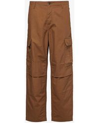 Carhartt - Brand-appliqué Straight-leg Cotton Cargo Trousers X - Lyst