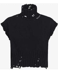 Marni - Distressed Cropped Cotton-knit Vest - Lyst