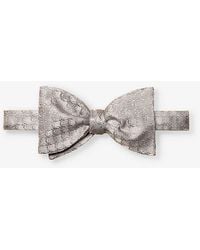Eton - Geometric-pattern Silk Bow Tie - Lyst