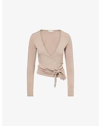 Sisterly Tribe - Soft Ballet Wrap Modal-Jersey Top - Lyst