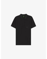 BOSS - Emed-Pocket Half-Zip Stretch-Cotton Polo Shirt - Lyst