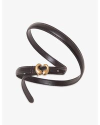 Maje - Heart-Embellished Leather Belt - Lyst
