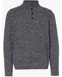 Barbour - Button-fastened Regular-fit Cotton And Wool-blend Jumper - Lyst