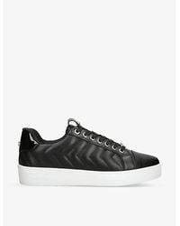 Carvela Kurt Geiger - Joyful Quilted Low-top Faux-leather Trainers - Lyst