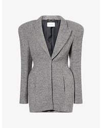 Magda Butrym - Single-Breasted Structured Wool-Blend Blazer - Lyst
