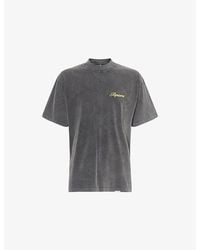 Represent - Script Logo Cotton-Jersey T-Shirt - Lyst