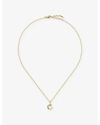 Missoma - Curly Molten Mini Initial C 18Ct Vermeil Necklace - Lyst