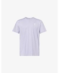 On Shoes - Court Brand-Print Stretch-Woven T-Shirt - Lyst