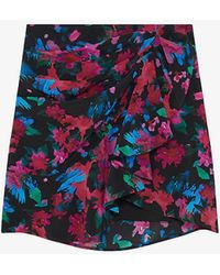 IRO - Melissa Floral-print Silk Mini Skirt - Lyst