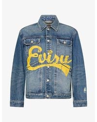 Evisu - Logo-Print Denim Jacket - Lyst