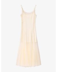 AllSaints - Harmonia Round-Neck Woven Maxi Dress - Lyst