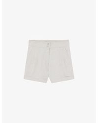 IRO - Canva High-rise Cotton-blend Shorts - Lyst