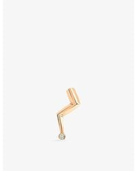 La Maison Du Couturier - Selda Lightning Large 14Ct Rose- And Diamond Single Stud Earring - Lyst
