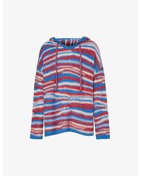 ERL - Oversized Striped Knitted Hoody X - Lyst