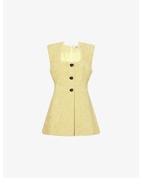 Odd Muse - Short-Sleeve Button-Front Bouclé Mini Dress - Lyst